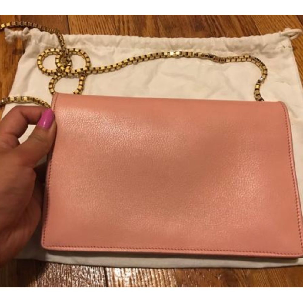 Balenciaga Chain Pink Leather Shoulder Bag - Picture 7 of 11